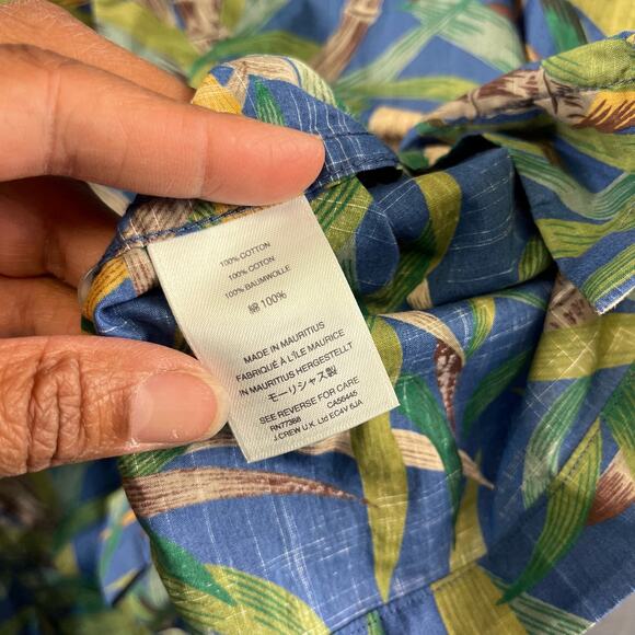 J. Crew Mens Medium Hawaiian Shirt Retirement Bamboo Grandpacore Vacation Beach - Picture 7 of 9